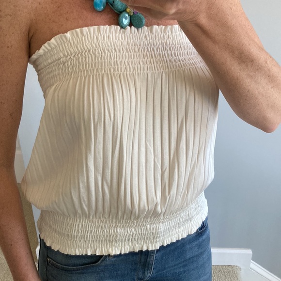 Ivory Ribbed Tube Top - Picture 7 of 7